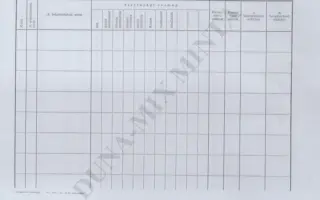 Tisztasági csomag nyilvántartó 1